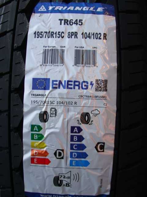 NOWE 195/70 R15C Triangle TR645