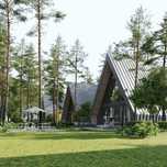 Коттедж в стиле "А-Frame" 110 м2 Green Village