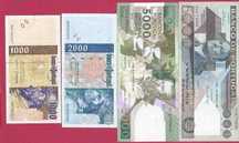 NOTAS Republica  5.000, 2.000, 1.000 escudos
