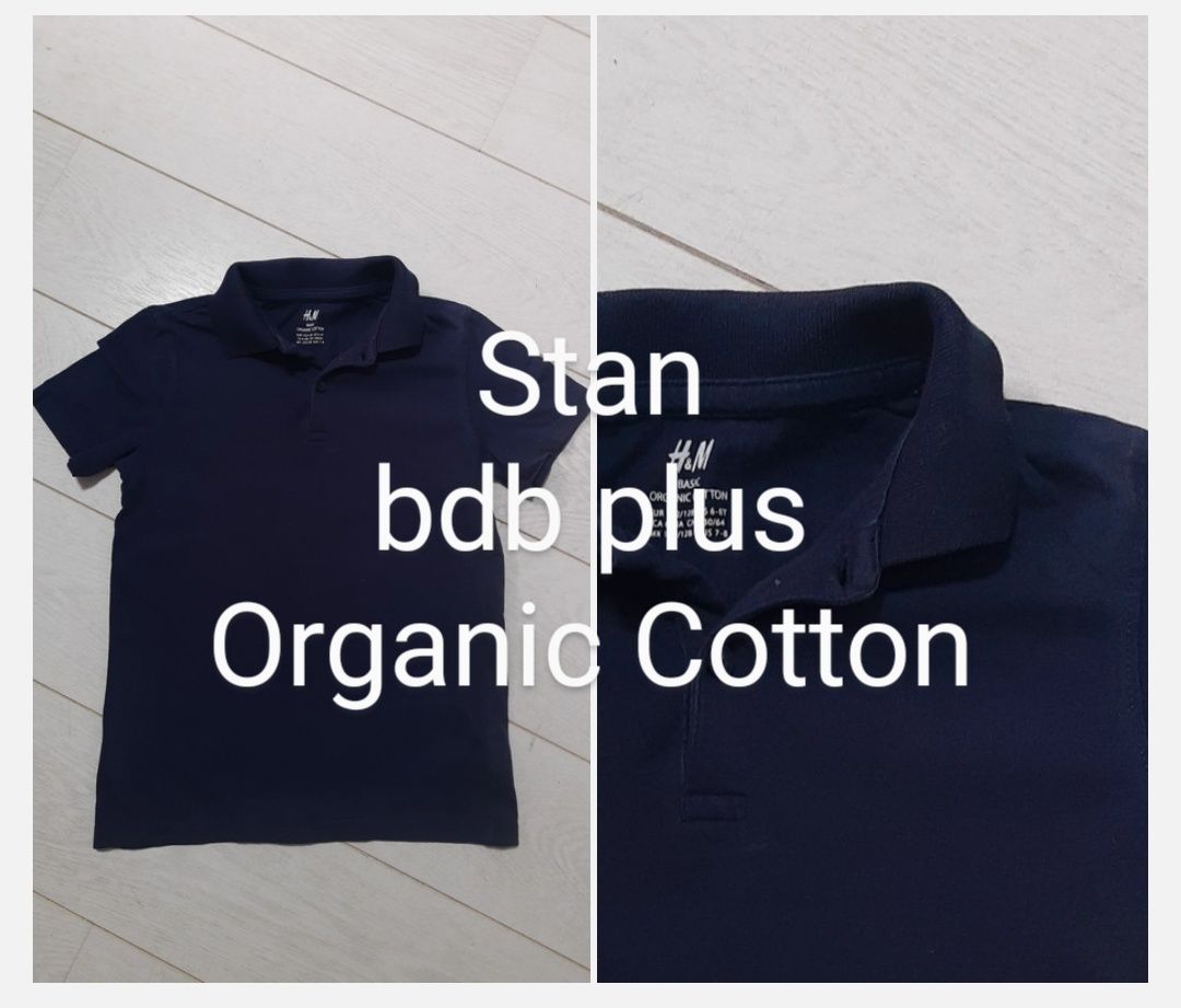 Koszulka polo / połówka chłopięca H&M Organic Cotton, 122-128