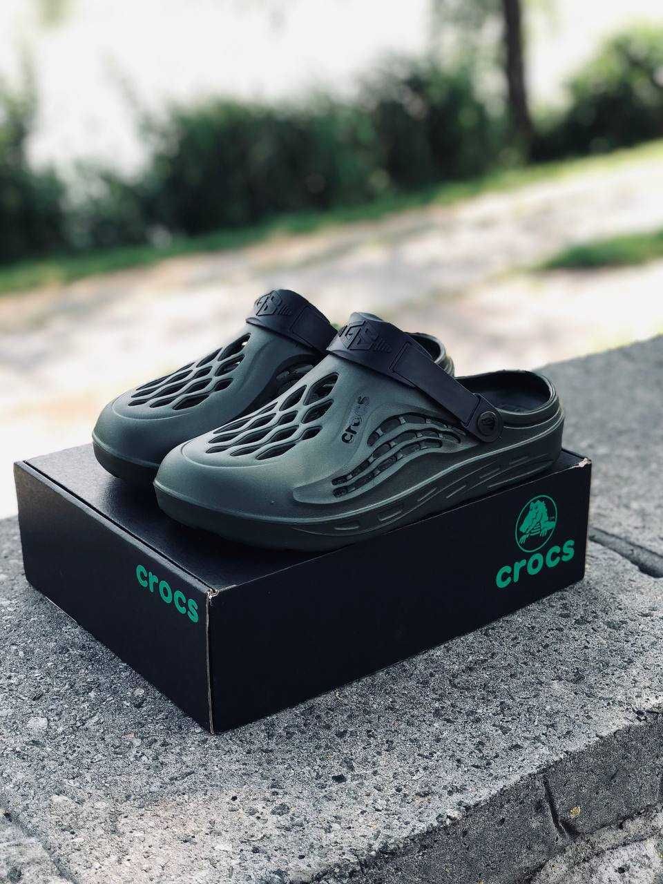 Crocs чоловічі Супер ціна Dark Green Горячее предложение! Крокс Топ!
