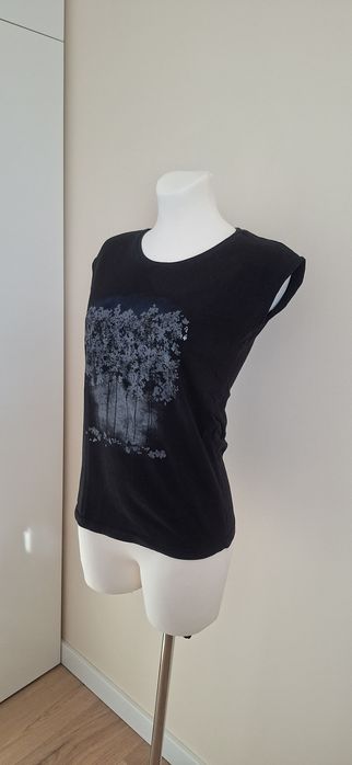 Bluzka koszulka t-shirt krótki rękaw kolor czarny Reserved rozm. XS