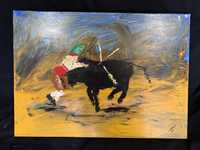 Tela - Pintura a Óleo - Tourada - Tauromaquia