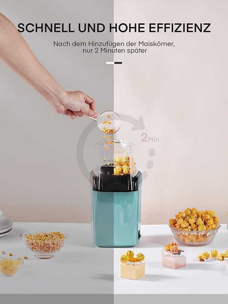 Maszyna do popcornu MY-B001 gorące powietrze, 1200 W błękitna