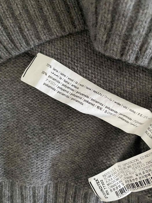 Sweter z golfem damski zara r L wełna