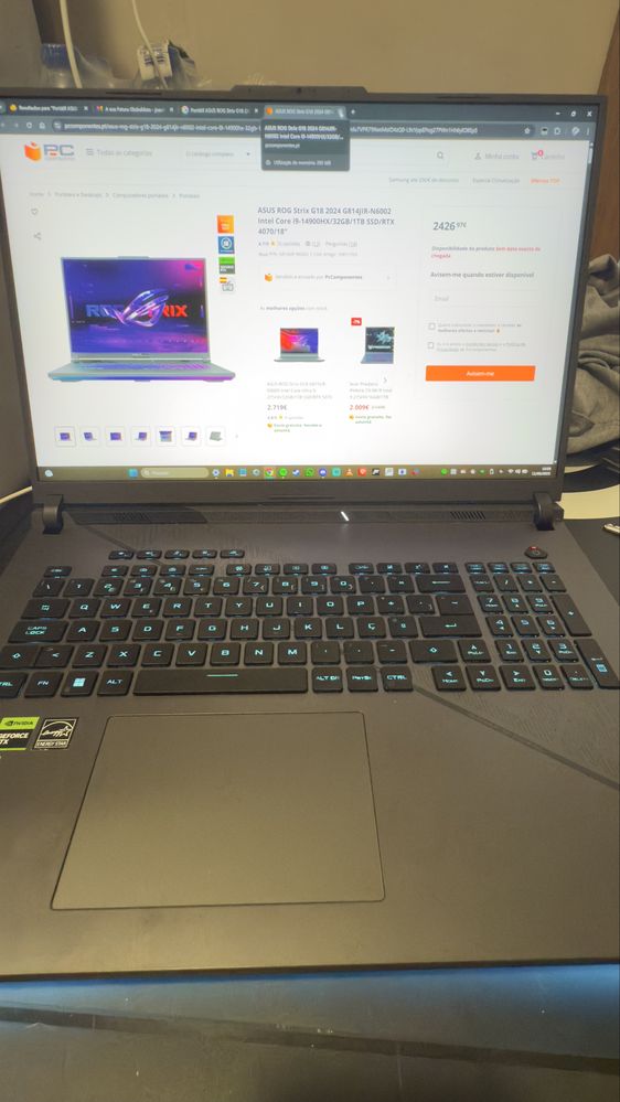 Portatil ASUS ROG Strix G18 2024 rtx4070 32gram