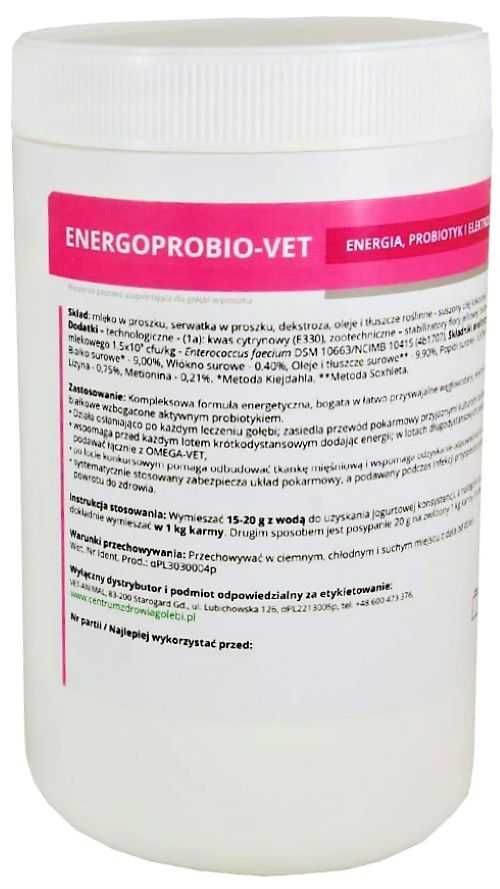 ENERGOPROBIO-VET energia probiotyk elektrolit 500g 1880