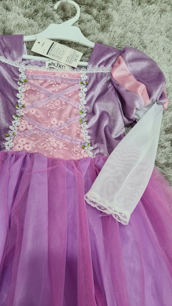 Vestido princesa rapunzel 4/6anos