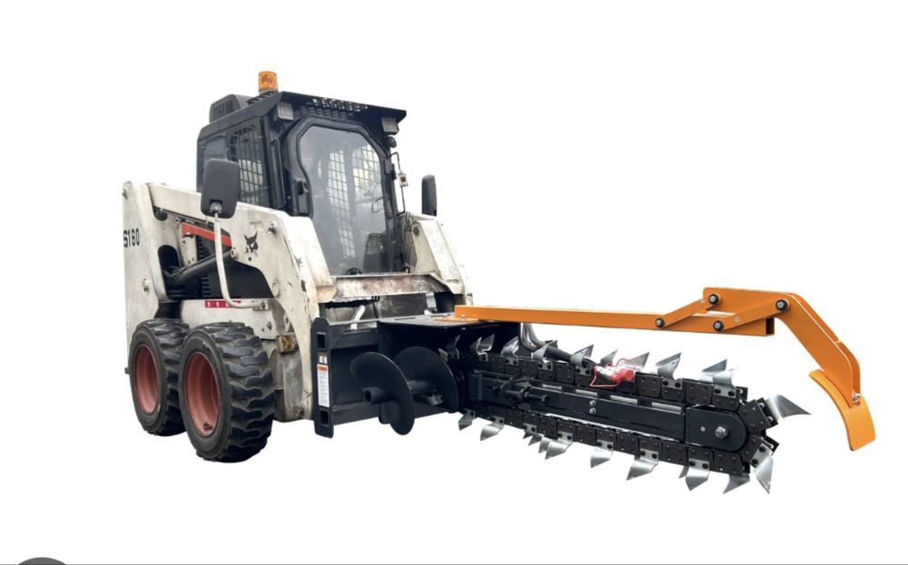koparka łańcuchowa hydrauliczna przystawka 120cm do ładowarki koparki