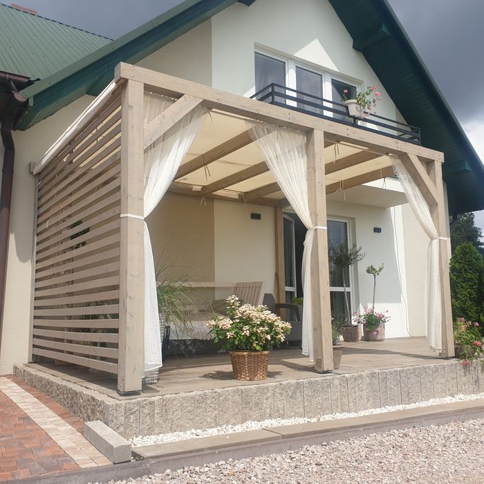 Zadaszenia tarasów wiaty pergole tarasy pergola zabudowa tarasu