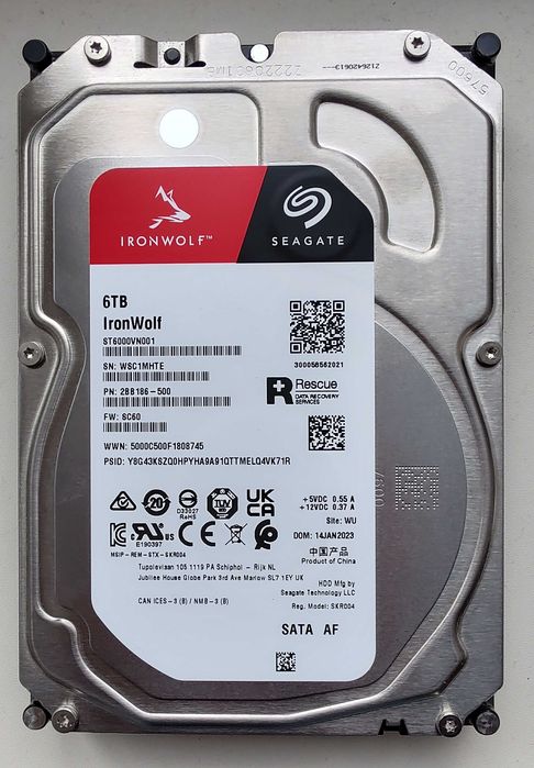 Seagate IronWolf 6TB – NAS/CMR, SMART OK, GW do 01.06.2026