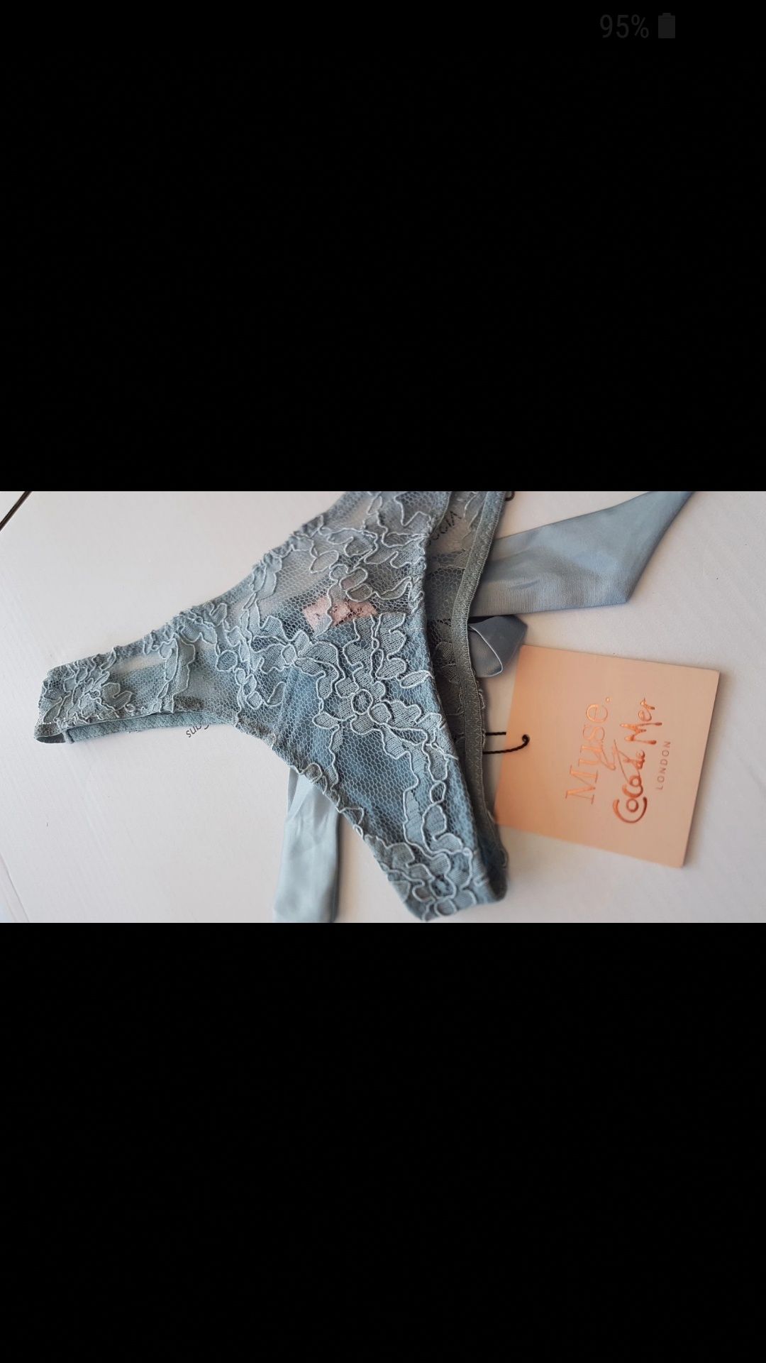 Coco De Mer Viola Thong London stringi majtki XS koronkowe