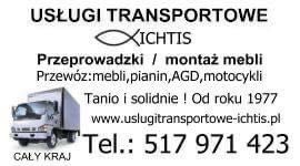 Usługi transportowe Skierniewice Przeprowadzki Tanio Solidnie od 1977