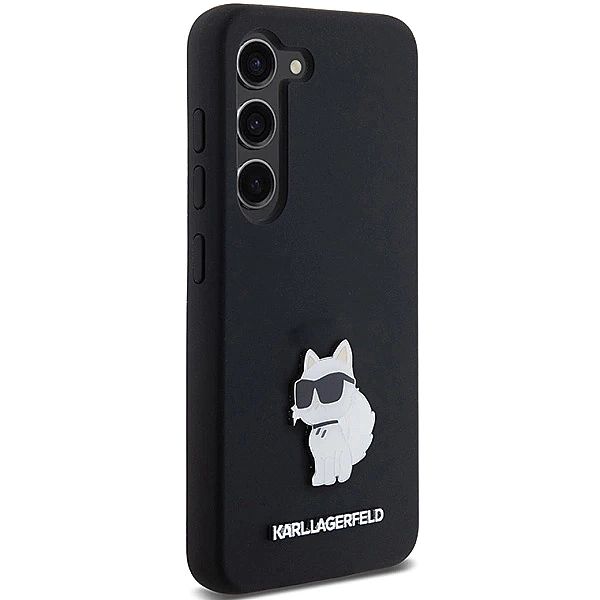 Etui Karl Lagerfeld Silicone Choupette Metal Pin na Samsung Galaxy S23