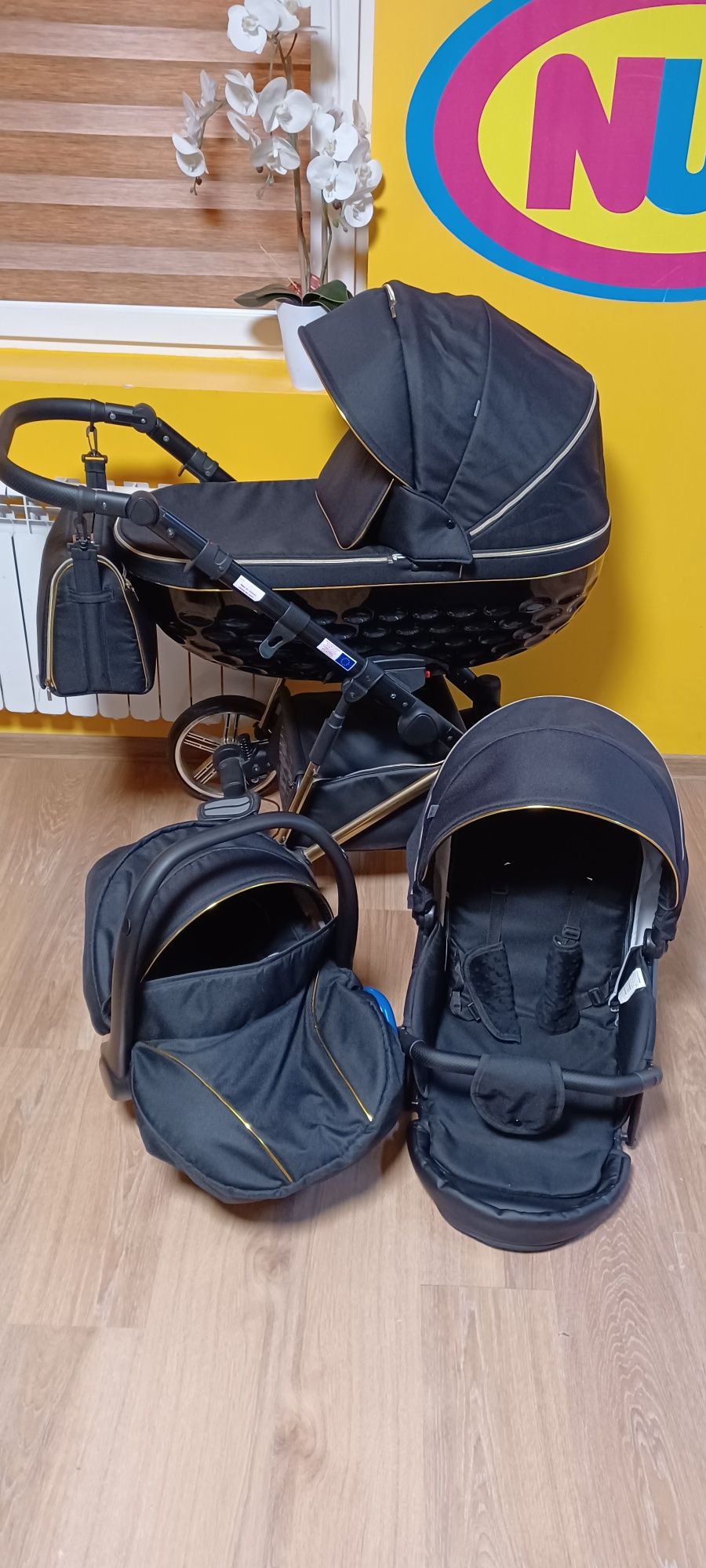 Ładny wózek 3w1 komplet KOMIS DZIECIĘCY NW