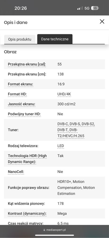 Telewizor XIAOMI P1 L55M6-6AEU 55" LED