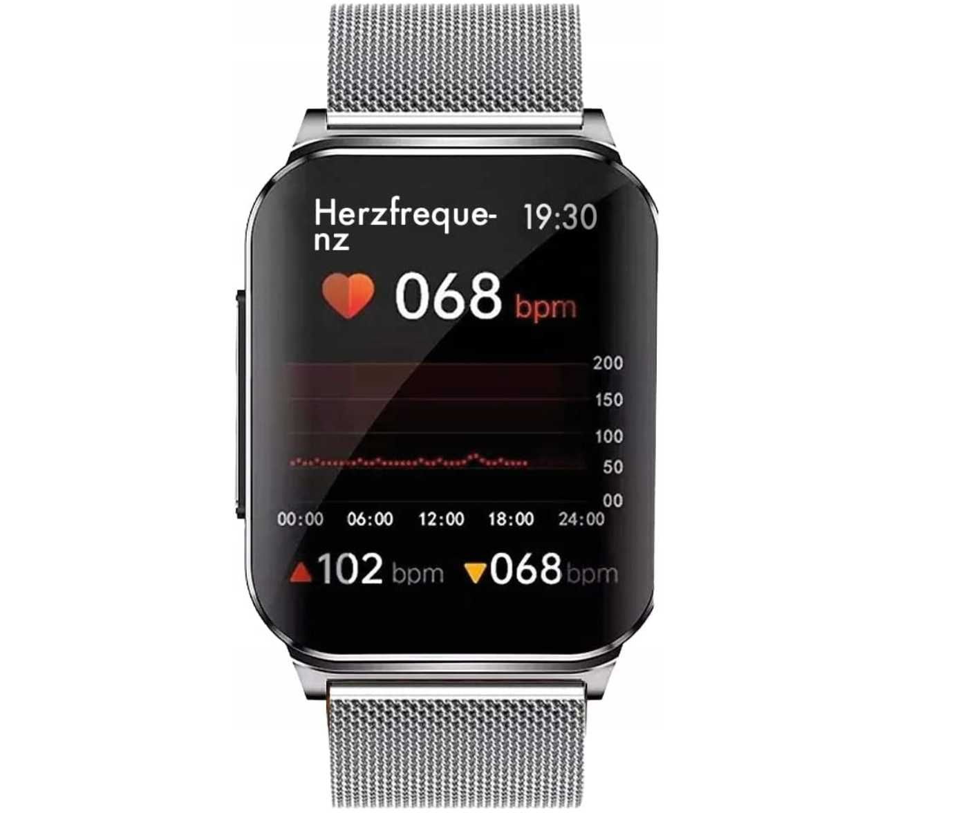 Knauermann Pro 2 Plus (2023) srebrny, zegarek zdrowotny, EKG + HRV.
