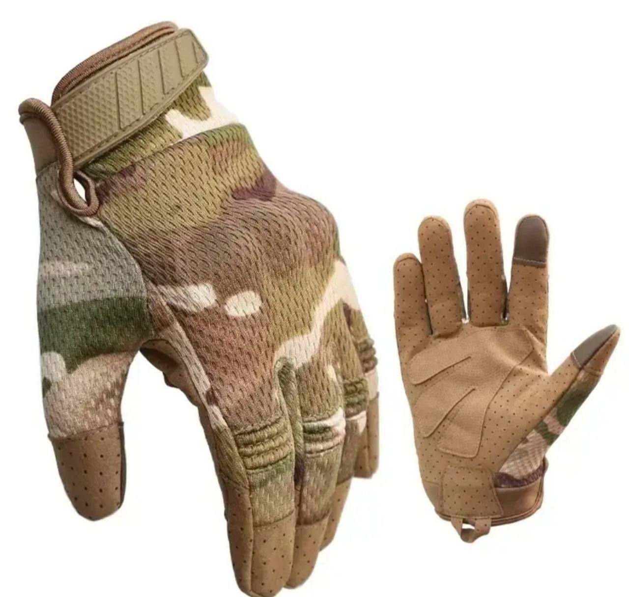 Повнопалі тактичні рукавиці мультикам М L XL
