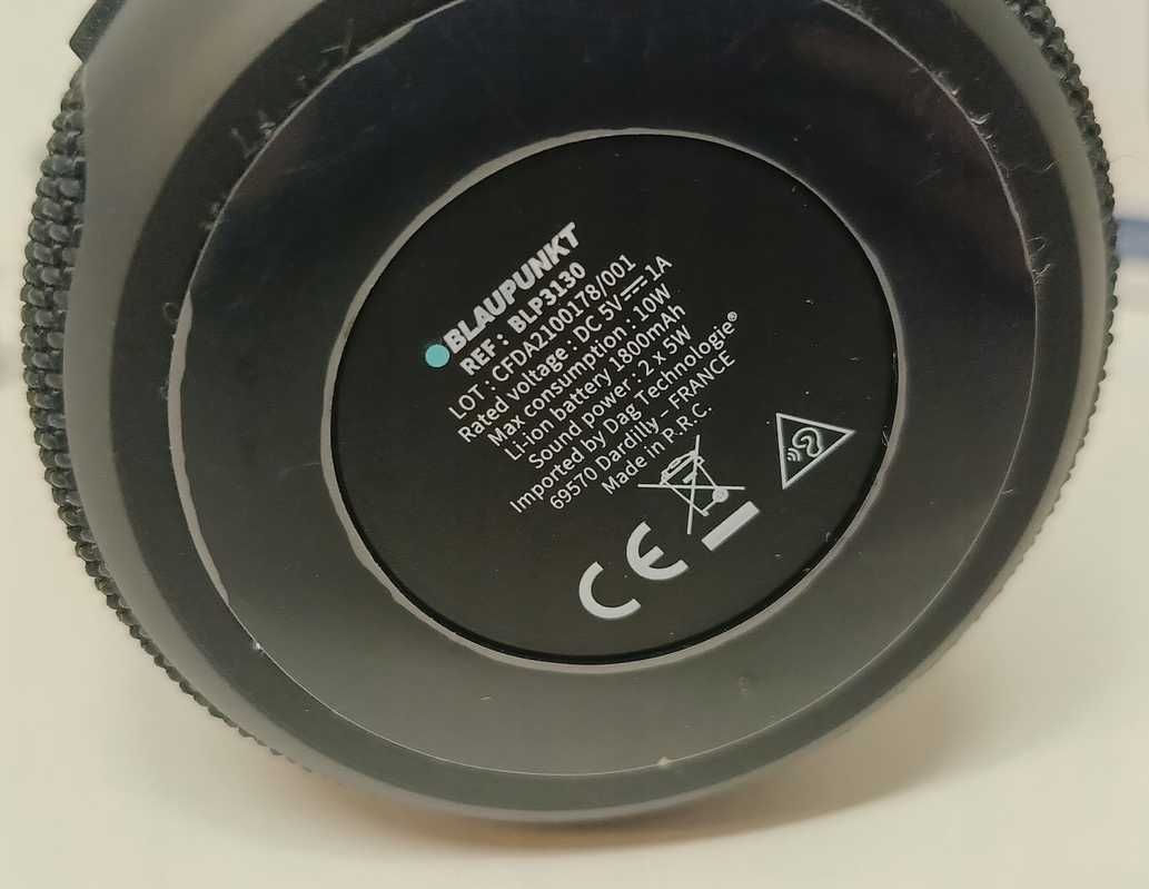 BLAUPUNKT BLUETOOTH Bezprzewodowy Głośnik przenośny BLP 3130 PREZENT