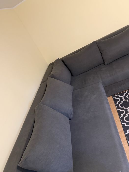 Narożnik rozkładany ciemno szary