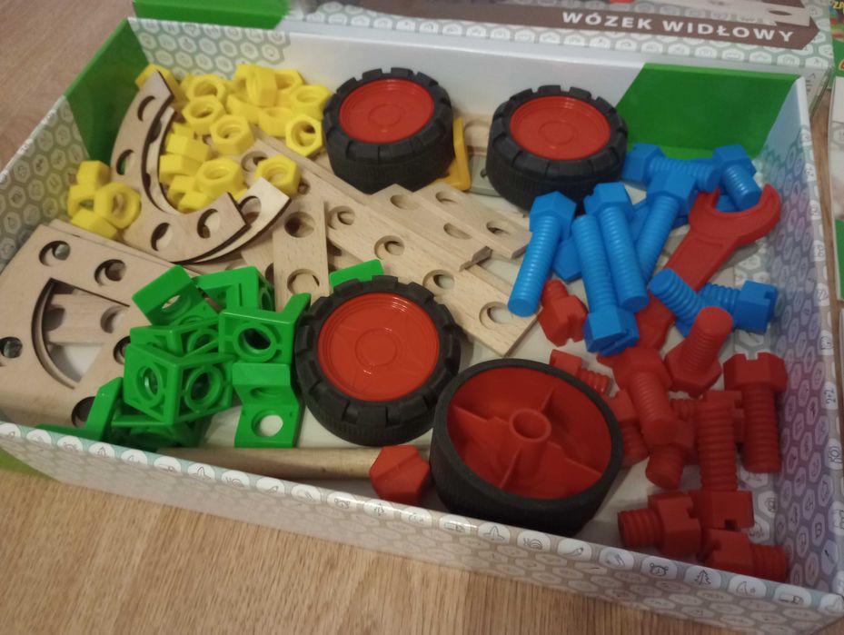 MAŁY KONSTRUKTOR Junior 3w1 Wózek Widłowy ZESTAW