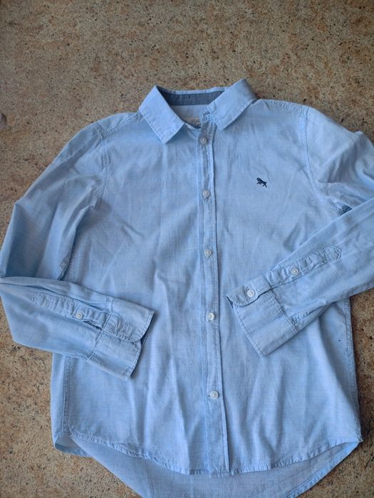 Błękitna koszula chłopięca 140