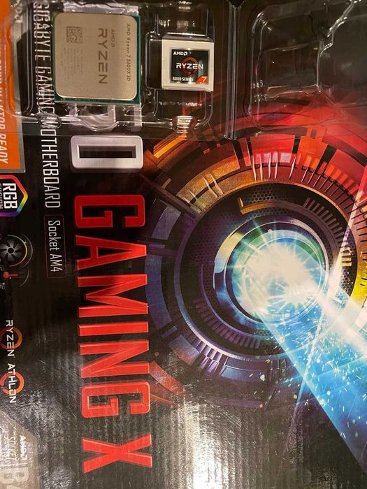 Комплект gigabyte b450 gaming x + AMD Ryzen 7 5800x3d