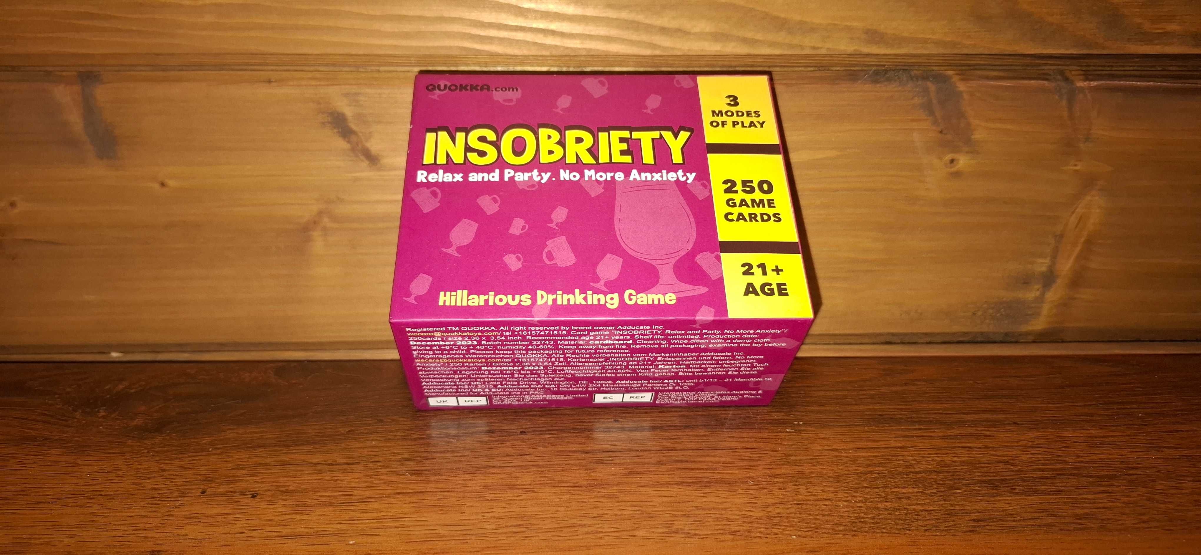 Gra Towarzyska dla Dorosłych - INSOBRIETY