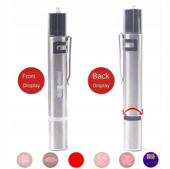 Laser lampka LED ultrafiolet zabawka dla kota USB