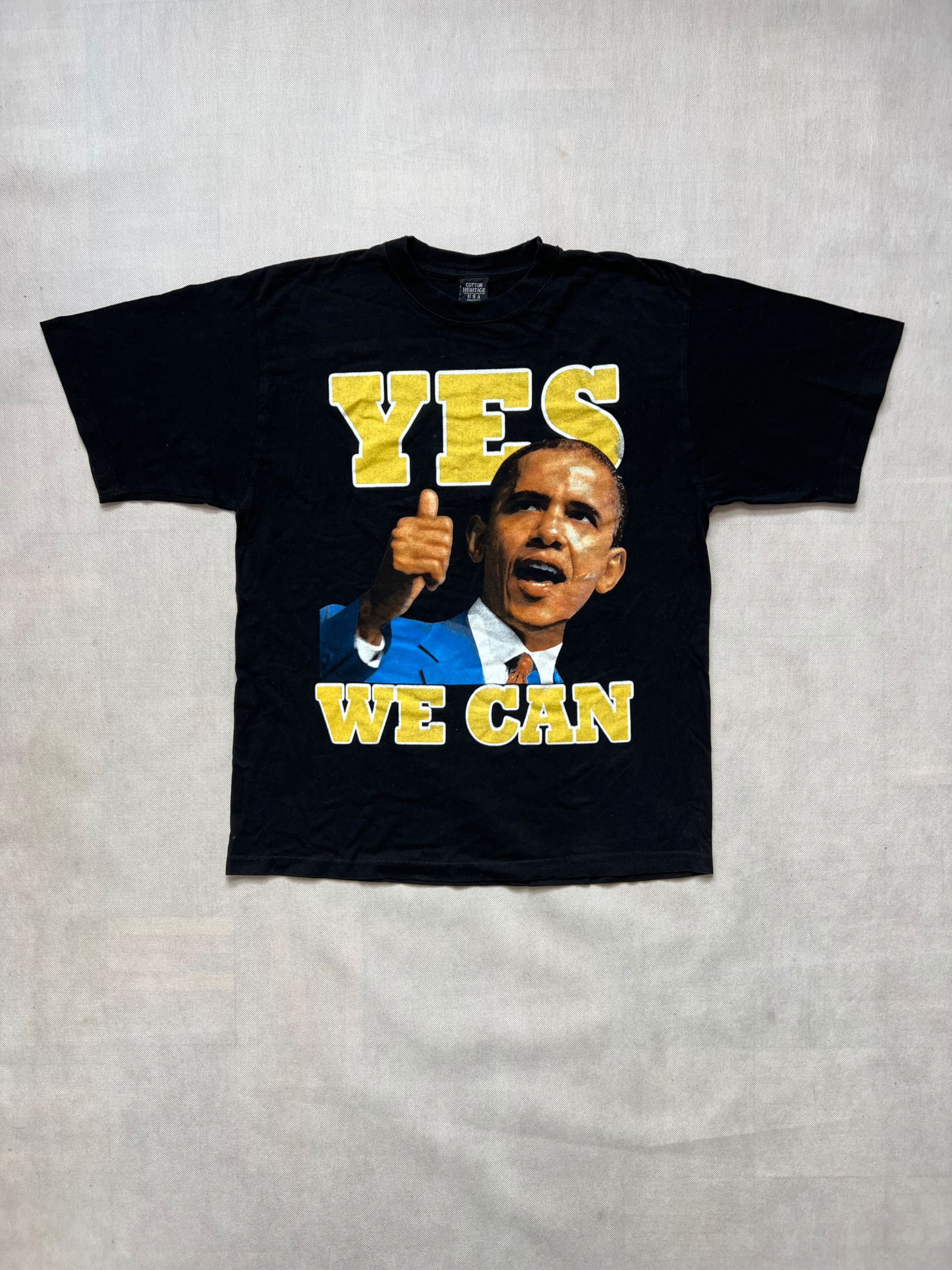 Tshirt Barack Obama „Yes We Can” USA vintage koszulka
