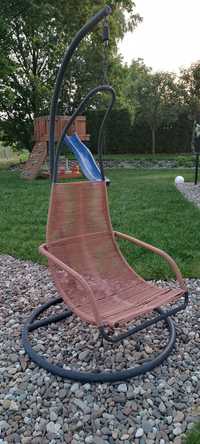 Fotel bujak hamak ogrodowy stelaż pleciony