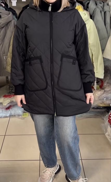 Куртка демисизон, весна-осень, тонкий слой утеплителя, размер XL