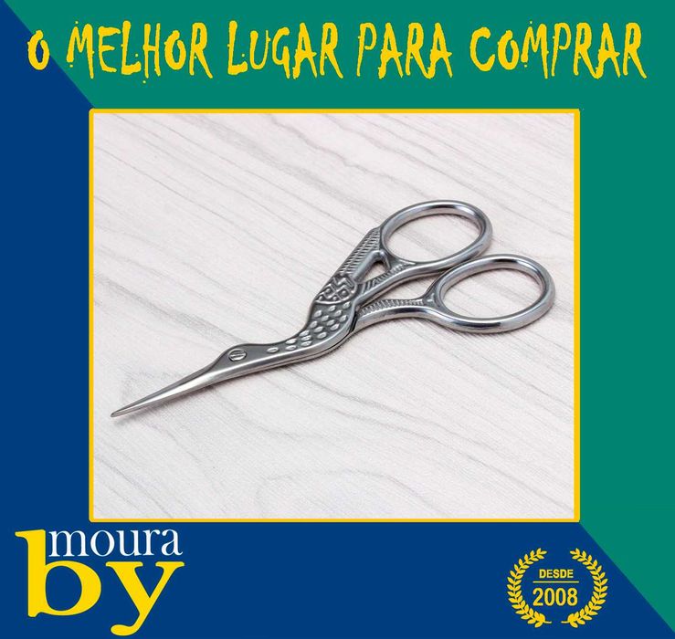 Tesoura de costura modelo cegonha