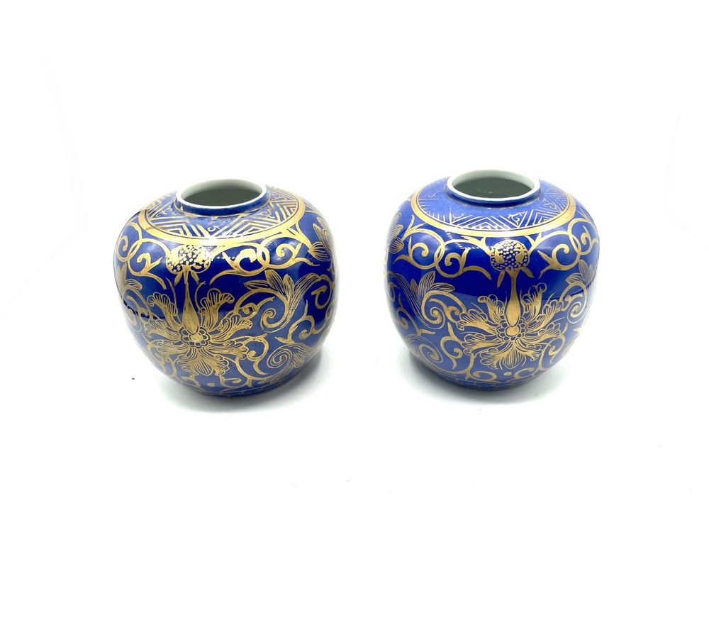 Par de potes porcelana chinesa seculo XIX