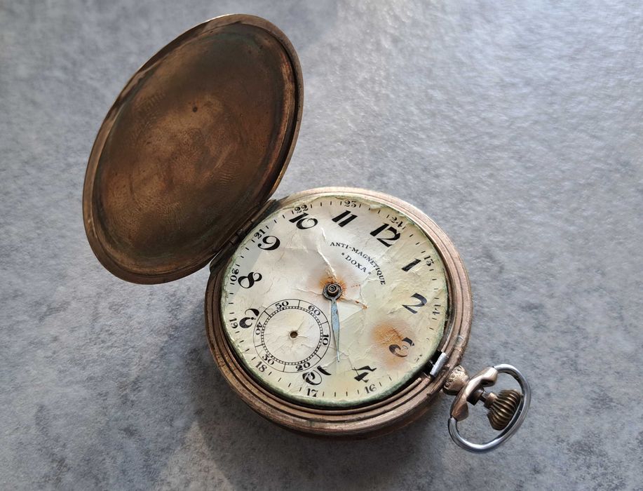 Doxa zegarek męski kieszonkowy vintage powłoka złoto