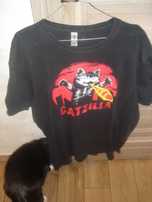 Catzilla koszulka t-shirt czarna dla miłośników kotów