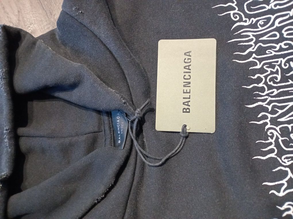 Худі Balenciaga Darkwave Hoodie сіре кофта oversize y2k opium 1:1