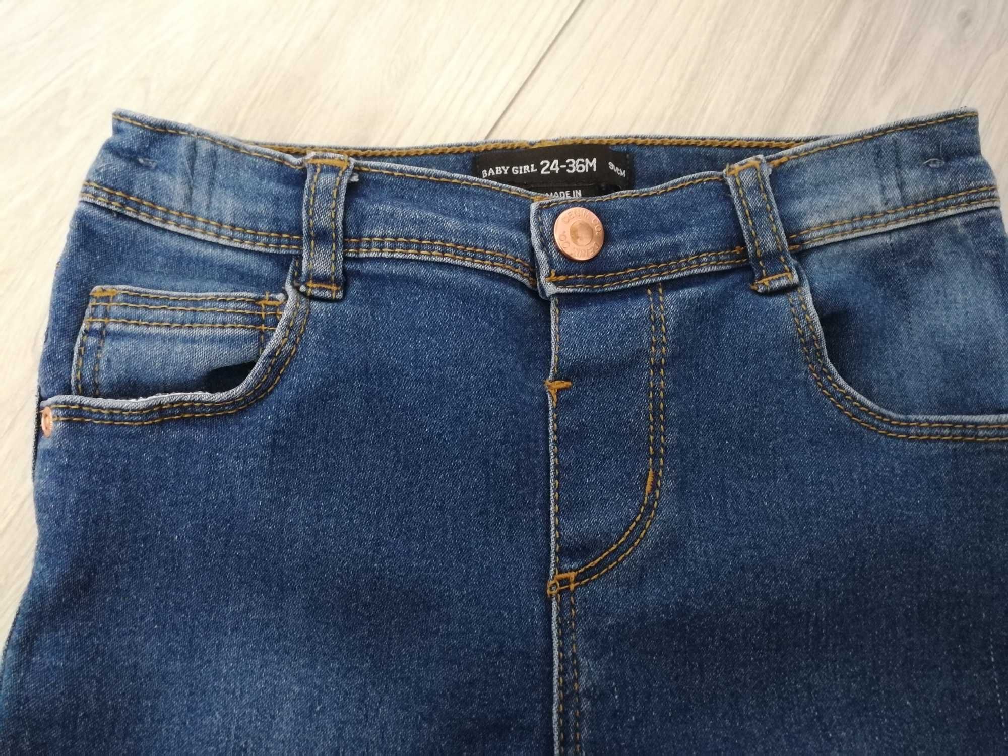 Jeansy spodnie z regulacją w pasie r. 98 #jeansy #spodnie