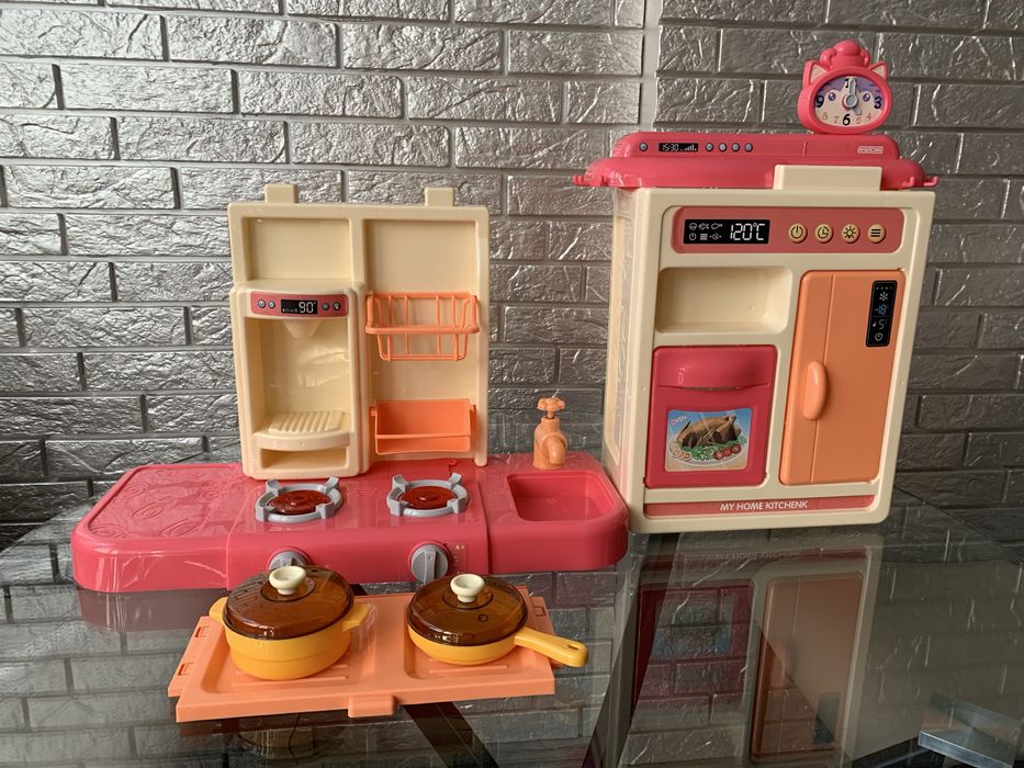 Детская кухня + посуда, (74 см)