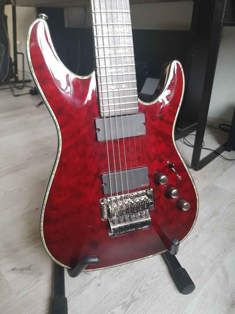 Schecter hellraiser c7 fr black cherry