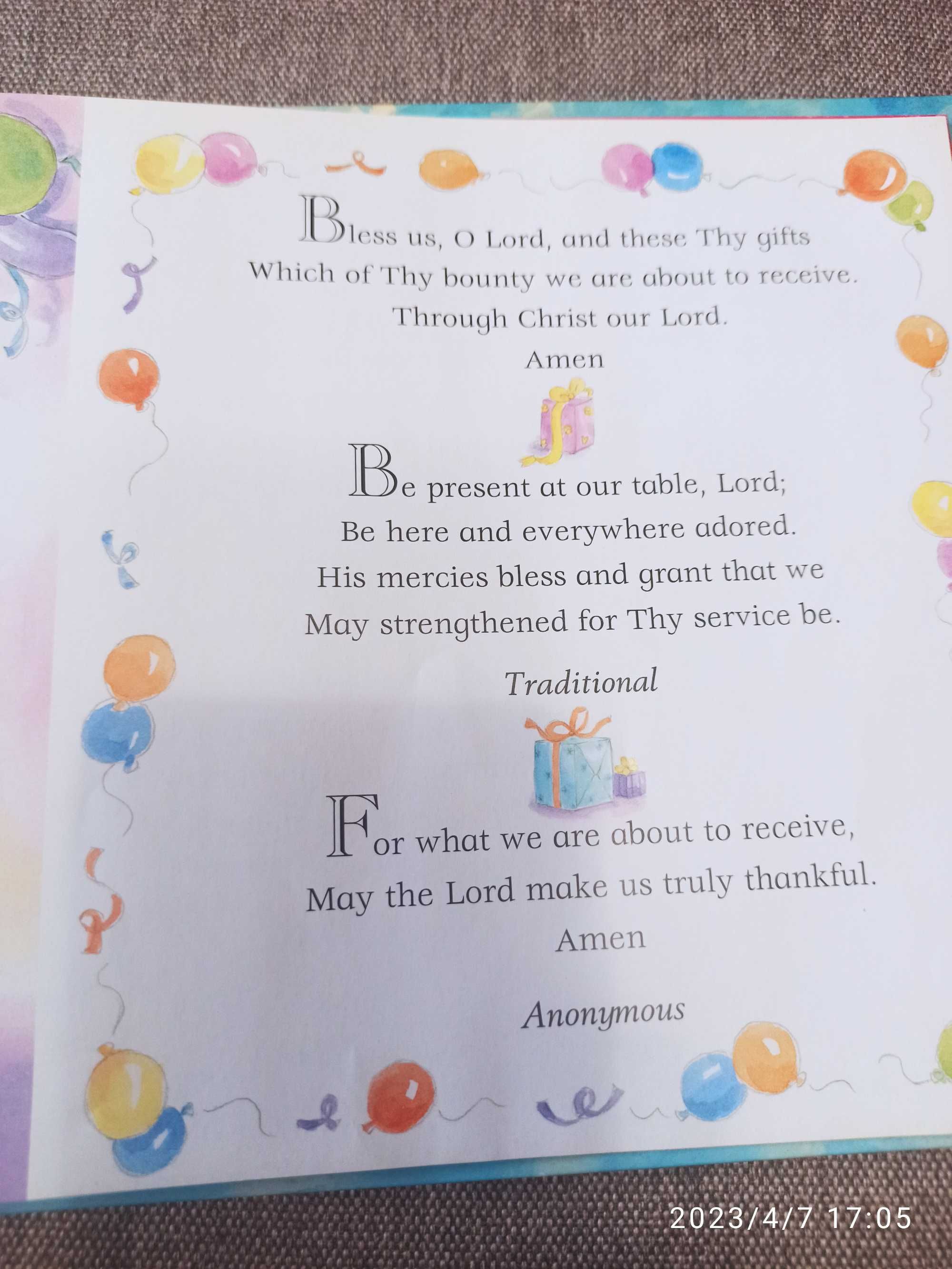 Детская книга на английском My little book of Prayers