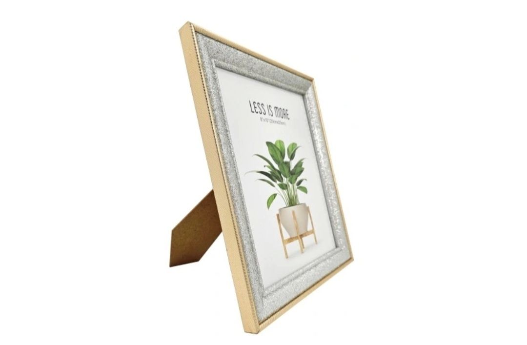 Ramka na zdjęcie srebrno- złota brokatowa Glamour 20x25 YL- 117