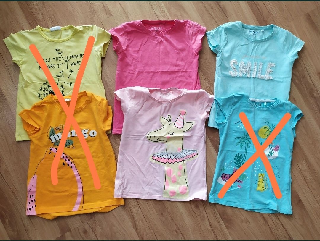 Koszulki krótki rękaw t-shirt rozmiar 110 wiosna lato