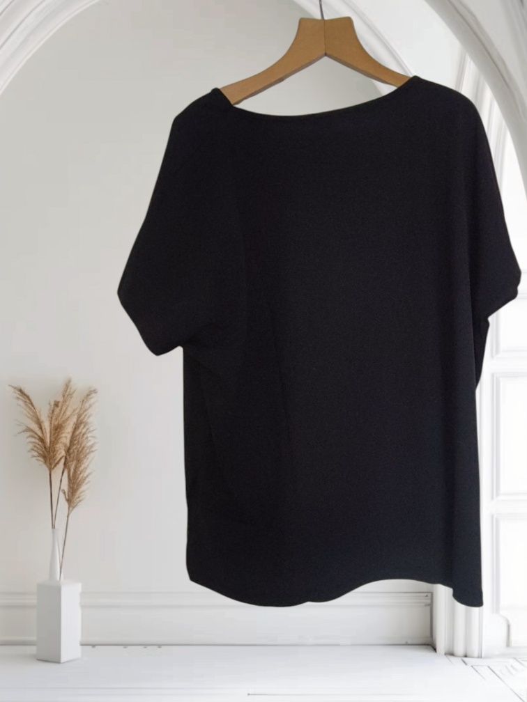 Oversize bawełniana bluzka z nadrukiem uniwersalny rozmiar Plus Size
