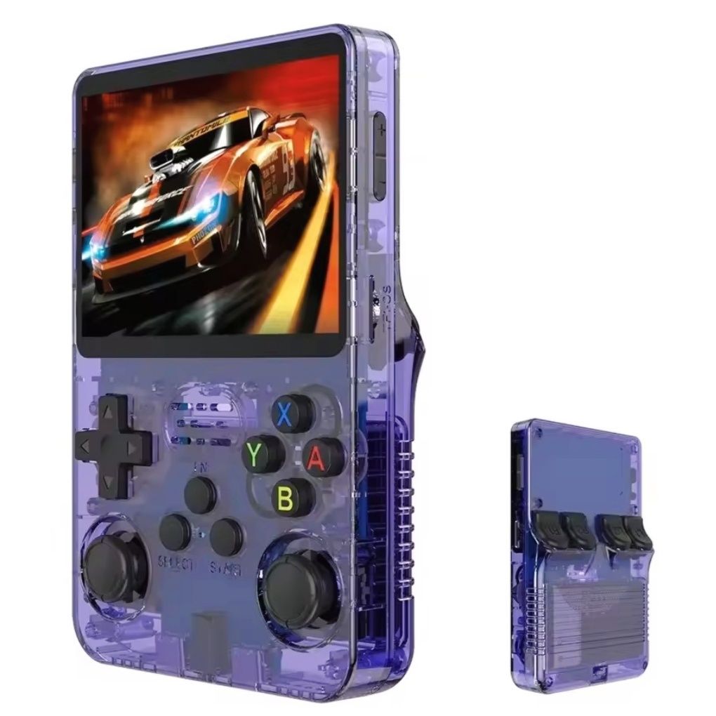 Consola Retro R36S NOVA – 3 cores disponíveis (Preto, Roxo, Branco)