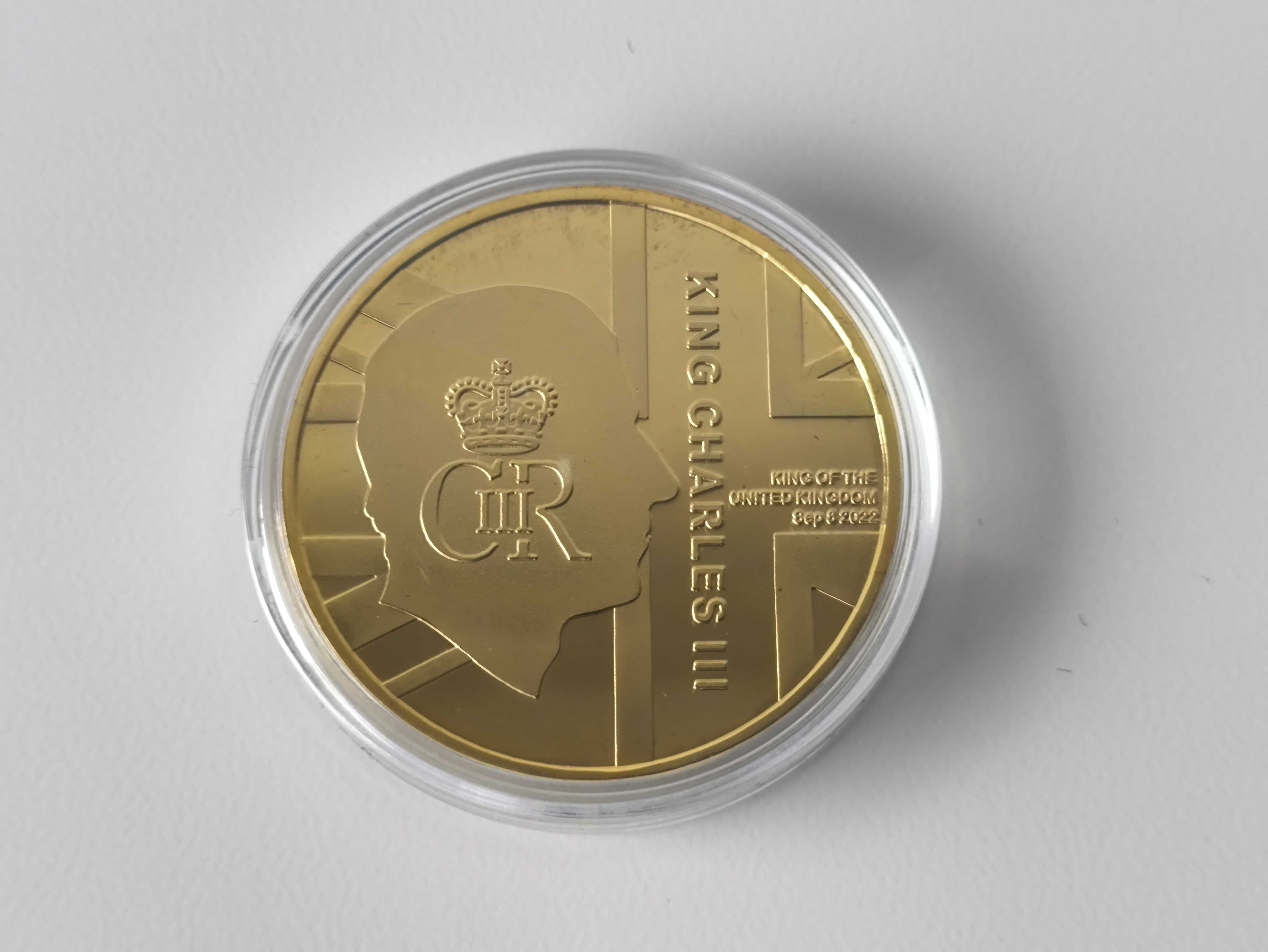 Conjunto de moedas comemorativas do Rei Reino Unido