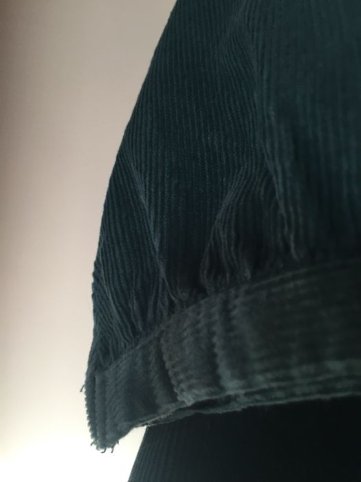 Vestido Benetton T XXS 3-4 anos verde bombazina com folho