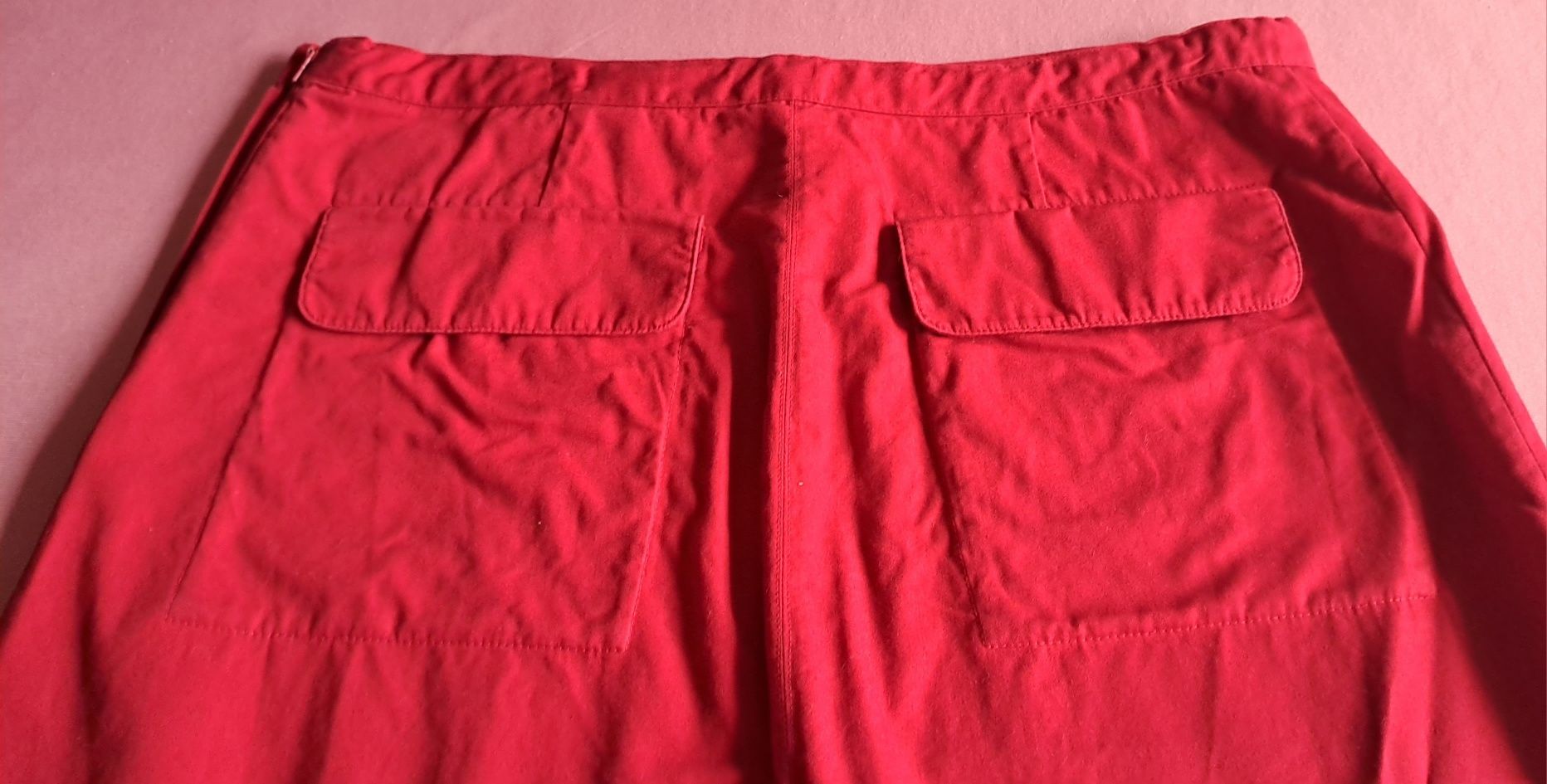 Spódnica H&M rozmiar 38, czerwona, 100% bawełana