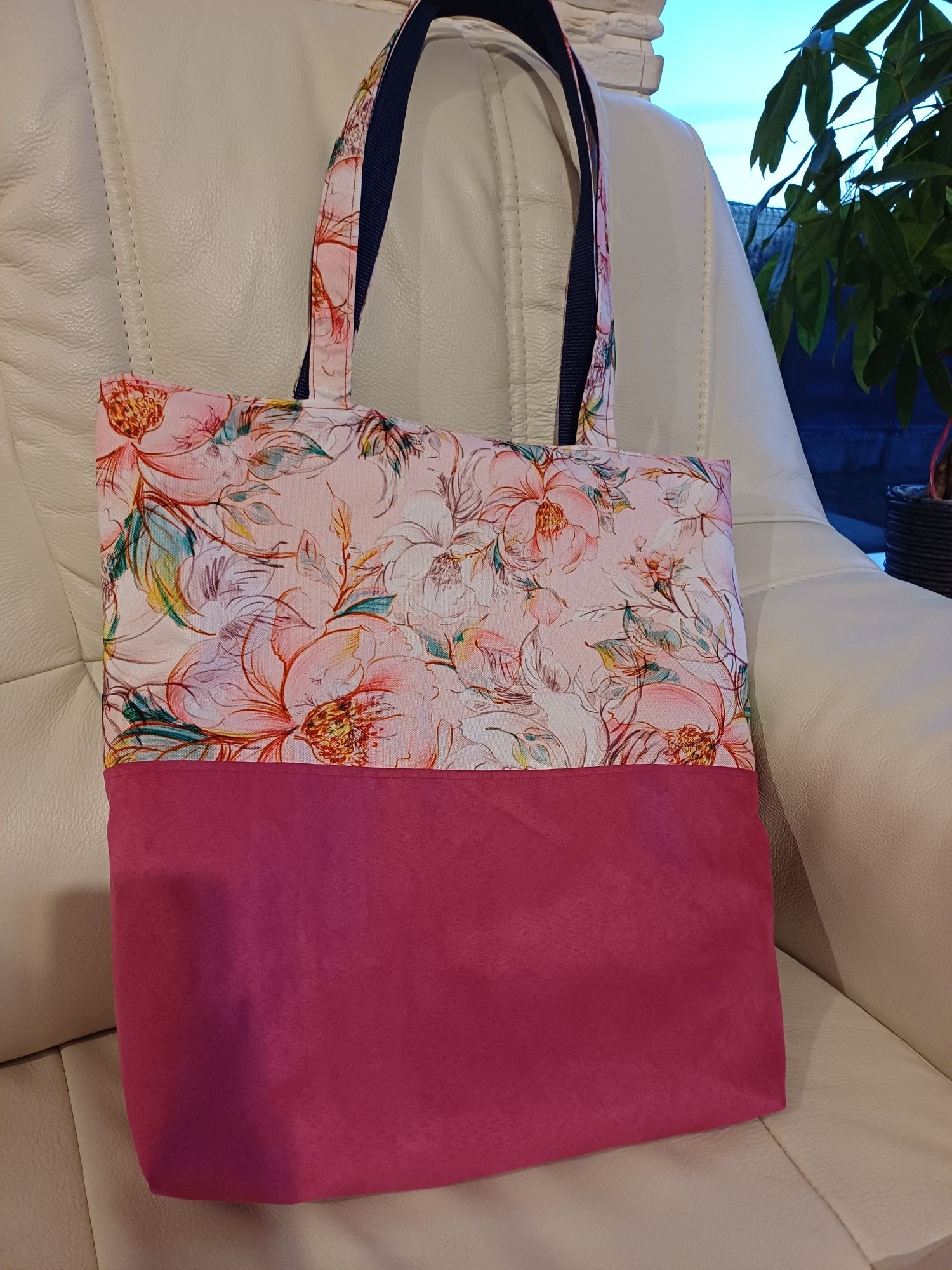 Nowa duza Torba shopperka "Fuksja"