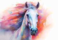 Fototapeta Kolorowy Koń Intensywne Kolory 3D Twój Rozmiar + KLEJ